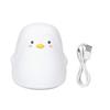 Silicone Colorful Cute Penguin USB Charging LED Night Light Lamp for Bedroom BedsideWhite