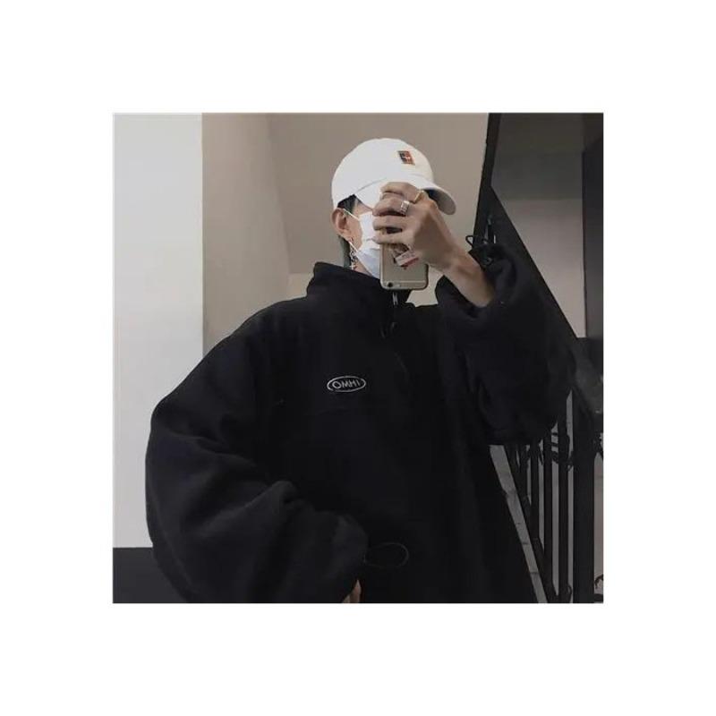 Осенне-зимний парный свитер для мужчин и женщин, ретро флисовый свободный bf флисовый топ, куртка, тренд