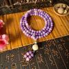 Violet Abacus Beads Bodhi Root 108 Beads Unisex Bracelet/Necklace (8x11mm) - Douyin Live Hot Sale Temple Edition