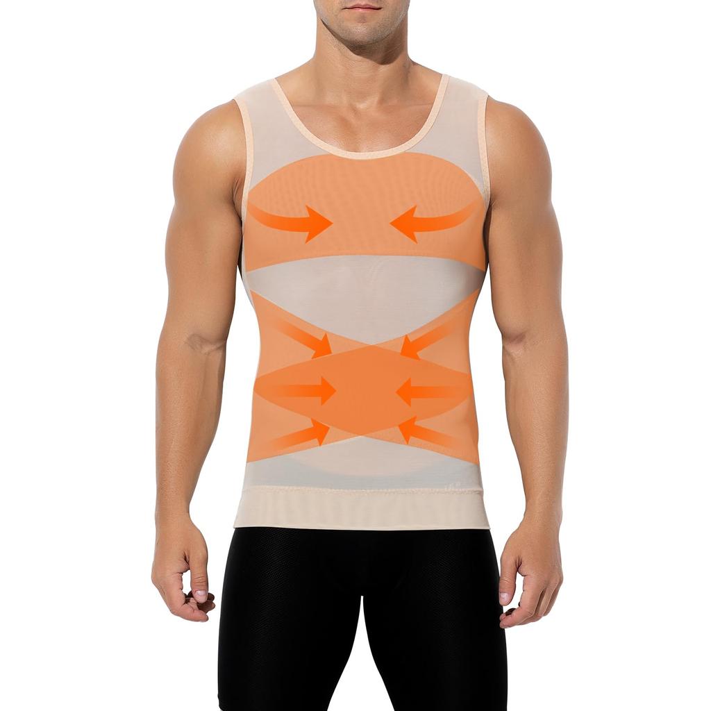 Compression Tops for Compression Compression Breathable Nipple Tank 1 M [Casey Kevin] Men, Innerwear, Sleeveless, Shirt, Mesh, Concealment, Shapewear,