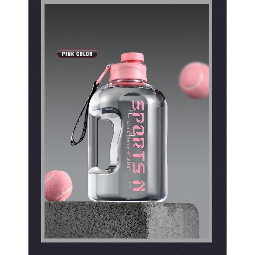 Большая емкость, большое ведро, прозрачные градиентные цветные высококачественные бутылки для воды, портативная спортивная бутылка для воды для фитнеса