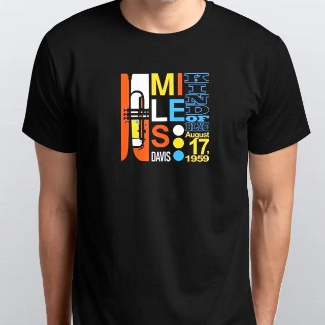 Miles Davis Kind of Blue Jazz Music T-SHIRT S M L XL XXL 3 4 XL colours Black