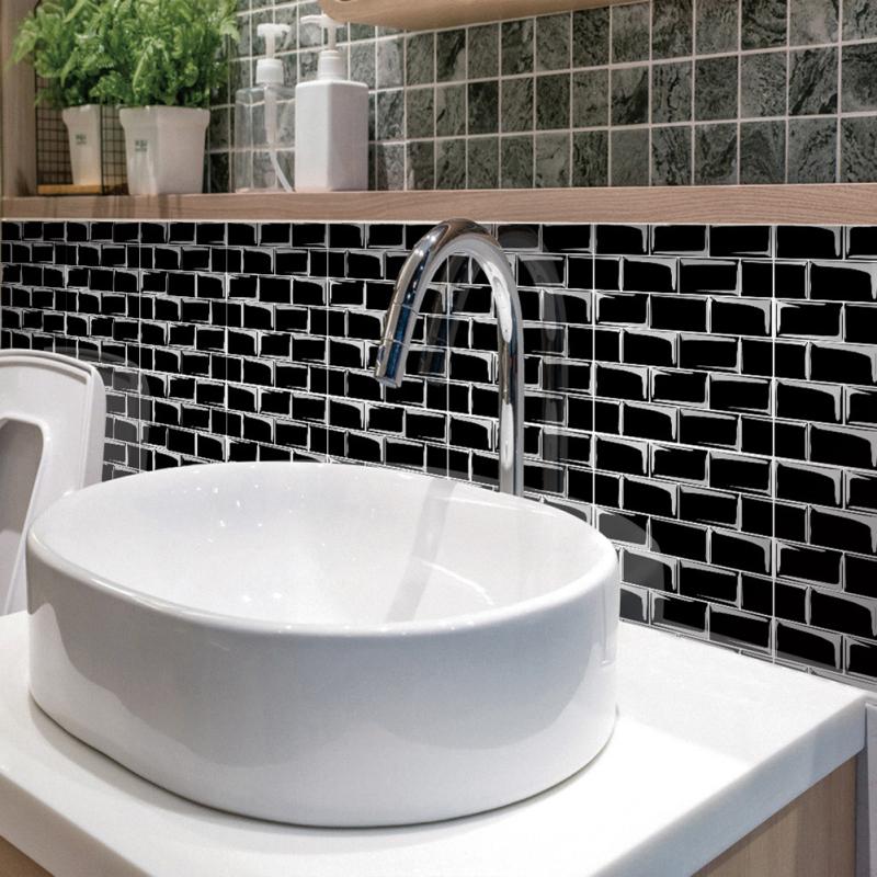 10 шт. наклейки на плитку кирпичный узор самоклеящаяся пленка для плитки наклейка на стену 20 х 20 см для ванной комнаты