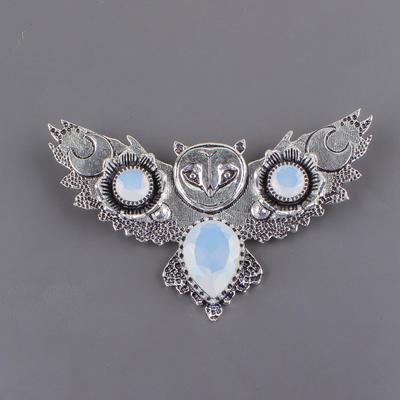 Серебряный кулон с молочным опалом, уникальное ожерелье из стерлингового серебра 925 пробы, кулон с белым опалом, женские украшения ручной работы JCP-8-14