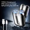 Мини-электробритва USB перезаряжаемая водонепроницаемая бритва для влажной и сухой езды с двумя головками портативный триммер для бороды для мужчин инструмент для удаления волос