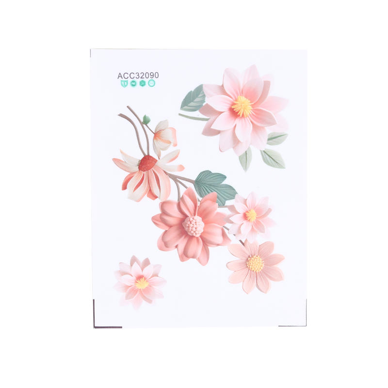 3 Sheets Flowers Switch Wall Sticker PVC Removable Waterproof Sticker For Bedroom Bathroom Living Room Home Decoration Stickers