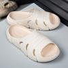 Летние пляжные дорожки для дома, женские массажные тапочки, туфли-мюли на платформе, женские туфли на плоской подошве, 2025, новые мужские модные тапочки для дома