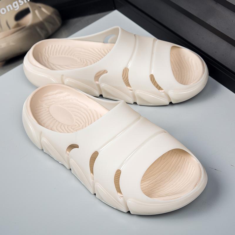 Летние пляжные дорожки для дома, женские массажные тапочки, туфли-мюли на платформе, женские туфли на плоской подошве, 2025, новые мужские модные тапочки для дома
