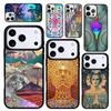 Чехол Case для iPhone 17 Air 16 Pro Max 15 Plus 11 13 Mini 14 12 Задняя крышка телефона Инопланетянин Марсианин Психоделический НЛО