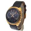 Б/у [BULOVA] Bulova Curve Chronograph 98A156 Позолоченный x Кожаный Кварцевый Хронограф Мужские часы с черным циферблатом