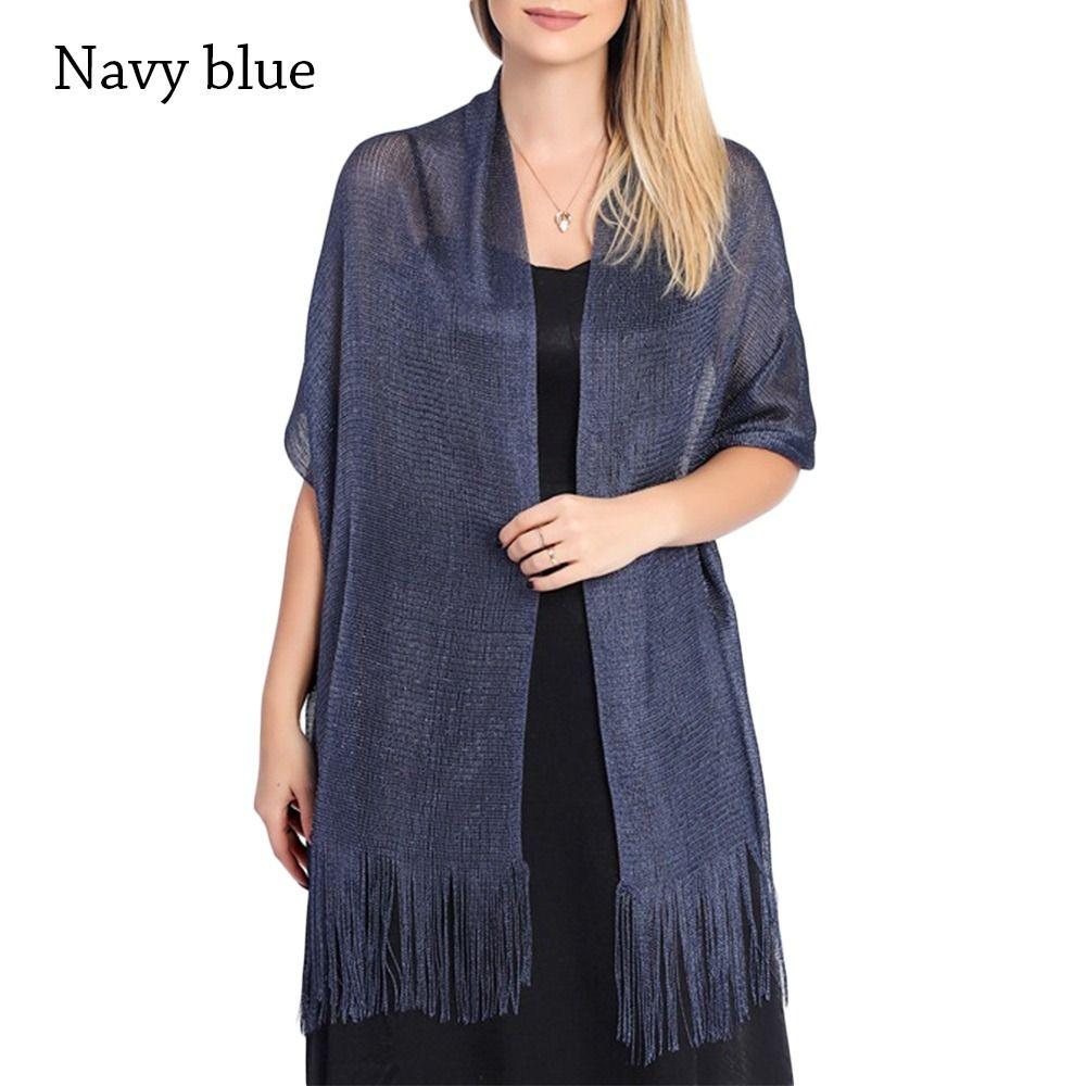 Bridesmaid Temperament Golden Silvery Wire Bridal Shawls Wedding Scarf Dresses Shawls Evening Scarf