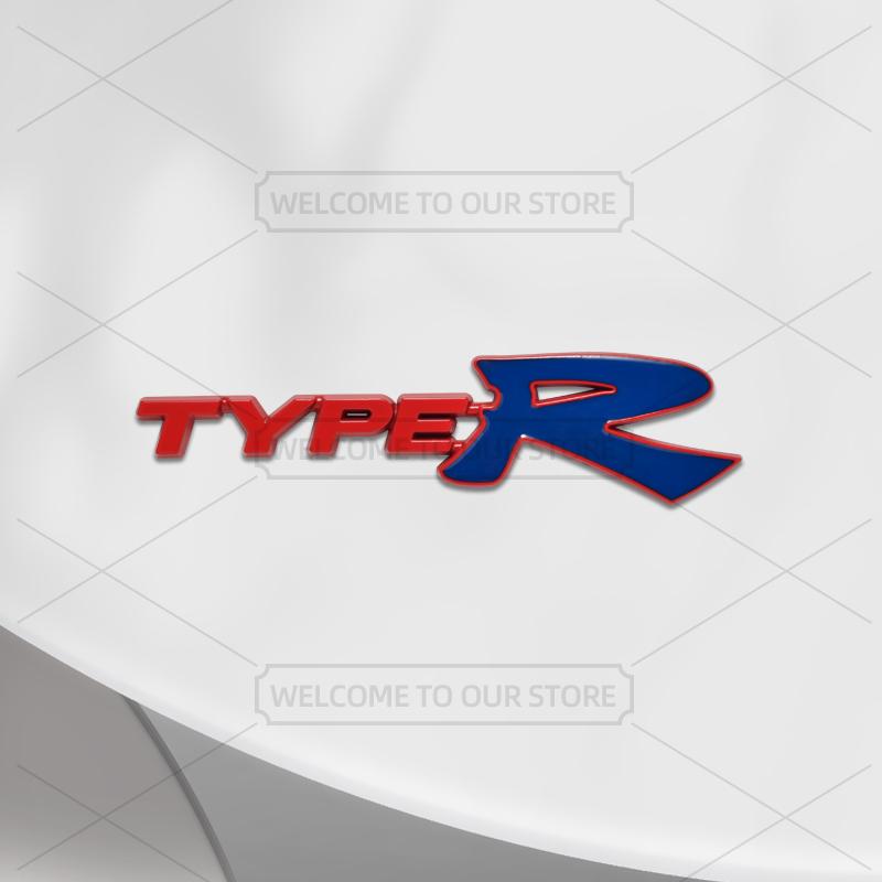 QLN2 Car 3D Metal Type R Body Emblem Badge Decals Auto Tail Sticker For Honda Civic Typer Vezel CRV HRV Jazz Fit Accord VTEC Pilot