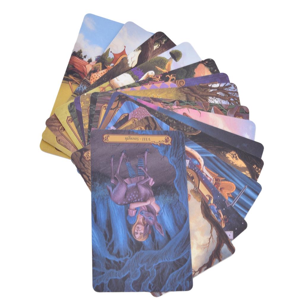 78PCS Wonderland Карты Таро Инструмент для гадания Бумага с покрытием Английская настольная игра для начинающих