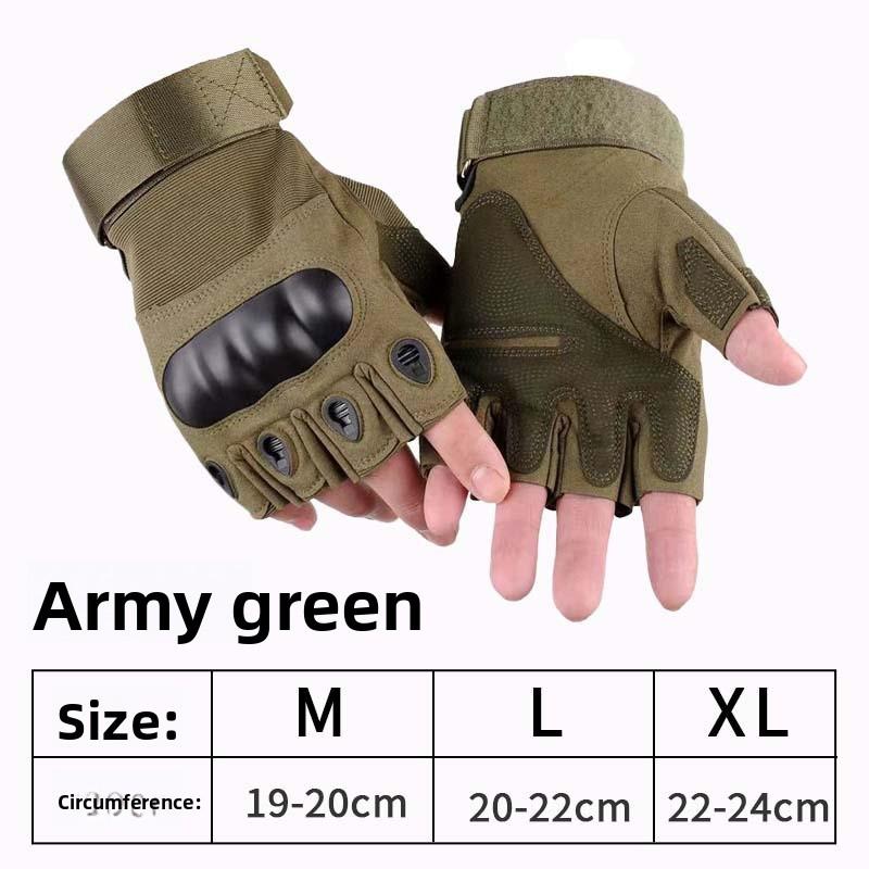 Motorcycle Gloves Men And Women Outdoor Half Finger Protective Sports Training Outdoor Cycling Winter Gloves