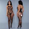 Sexy Women's Mesh Transparent Tights Lingerie Clothes Female Fishing Net Jumpsuit Erotic Hollow See Through Full Body Stocking