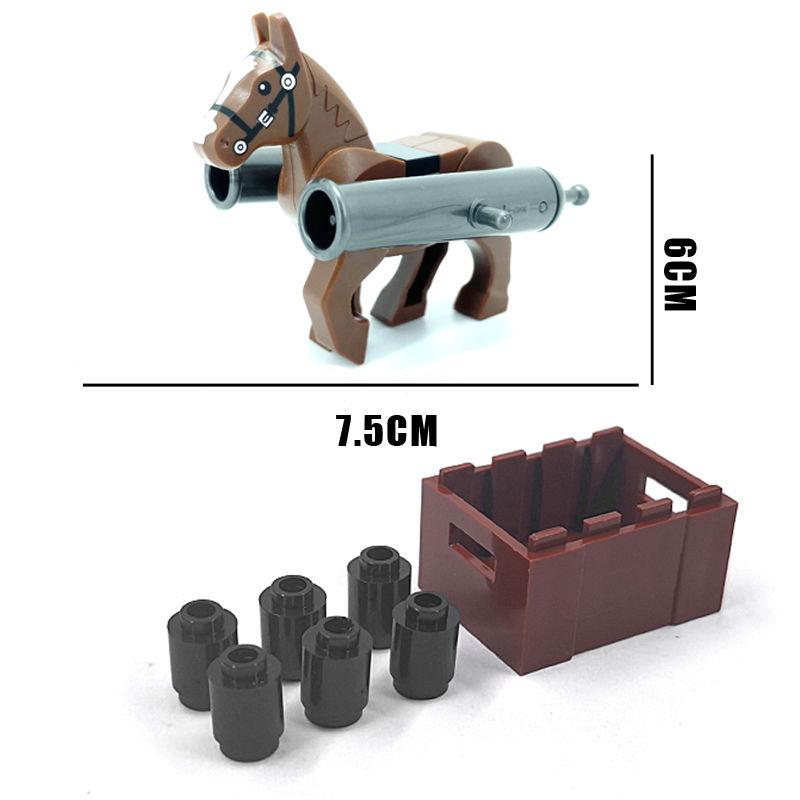 Средневековая военная пушка, маленькая фигурка солдата, строительный блок, пиратский корабль, артиллерийская сцена, украшение, игрушка