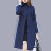 Women's 2025 Autumn/Winter Hepburn Style Mid-Length Slim Wool Coat - Plus Size Available