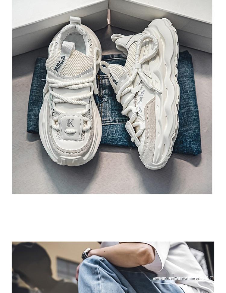 Мужские кроссовки Dad Shoes 2024 Осень Тренд Толстая подошва Дышащая сетка