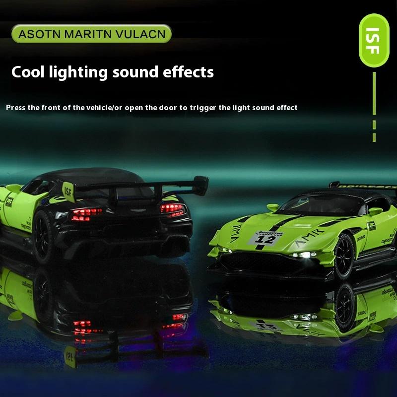 Модель машины из сплава Martin Vulcan в масштабе 1/32, Игрушки со звуком и светом для детей, Настольные коллекционные украшения для подарков мальчикам