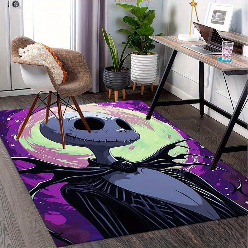 Office Rug Nightmare Before Christmas, Jack Skellington theme 3D Printed Anti-Slip Rug-Machine Washable for Living Room