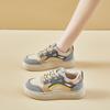 Мода 2024 осенняя мода новые женские удобные кроссовки на шнуровке нескользящие однотонные