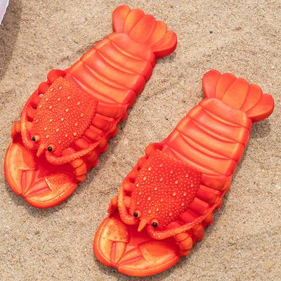 Женские тапочки Размер 41-47 Женская обувь Летние сандалии Lobster Personality 2024 Новые нескользящие пляжные тапочки Lobster