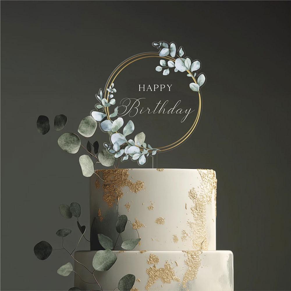 Acrylic Wedding Cake Toppers Multicolor Cake Decorative Card Wedding Party