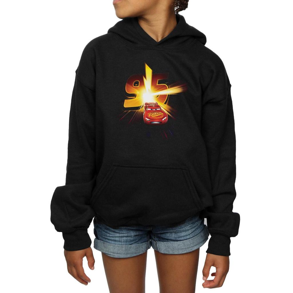 Disney Girls Cars Lightning McQueen Burst Hoodie