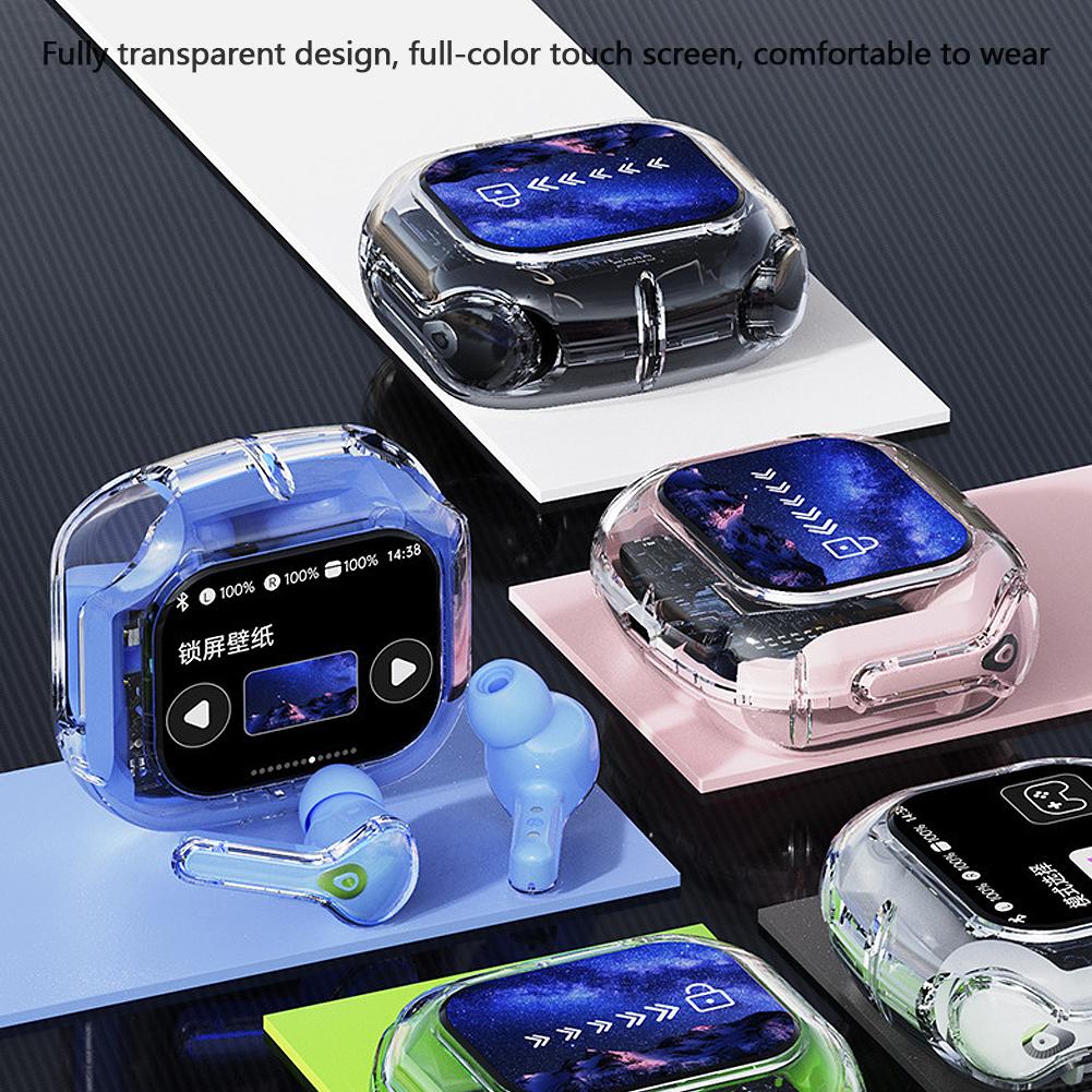 Беспроводные Bluetooth-наушники бинауральные маленькие вкладыши с ЖК-дисплеем стерео бас TWS наушники спортивная гарнитура