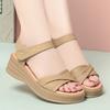 Модные сандалии на плоской подошве для мам для женщин 2025 толстая подошва новая обувь для женщин обувь с мягкой подошвой в виде бисквита летняя женская обувь