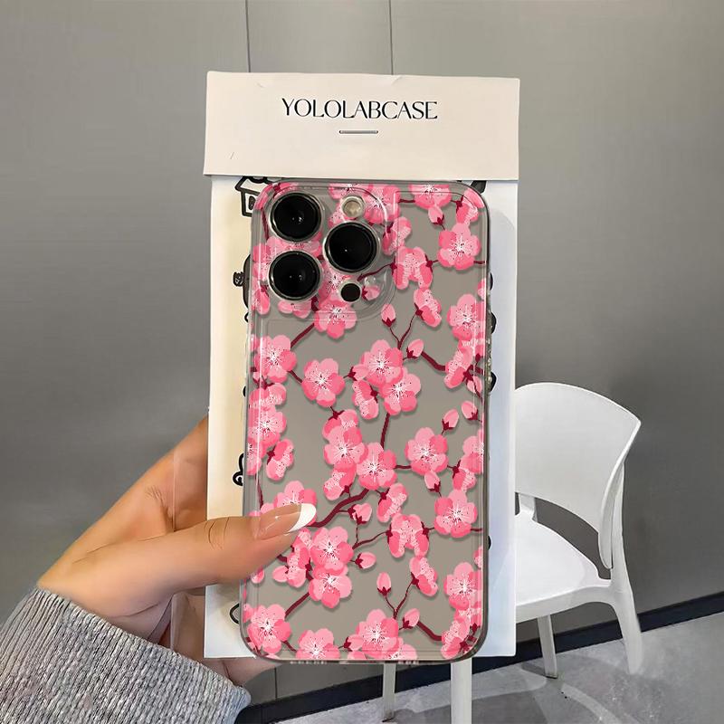 Цветущая слива Модный чехол для телефона Для iPhone 17 16E 15 11 12 14 13 Pro Max 16 Plus 17E Air Ударопрочный чехол Fundas