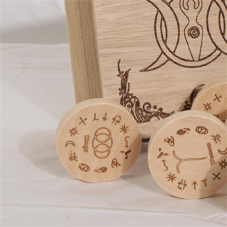 Набор деревянных рун Северный Рунический набор Рунические камни Рунические карты Таро Набор рунических камней