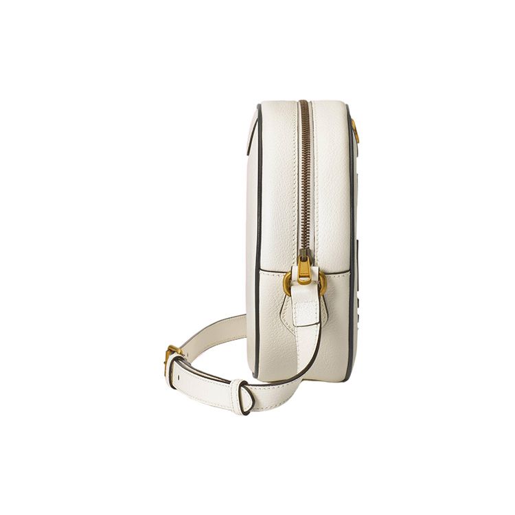 Gucci X Adidas Originals Ophidia Large Logo Print Zipper Leather Crossbody Bag Women bags White 702626-DJ24T-8847