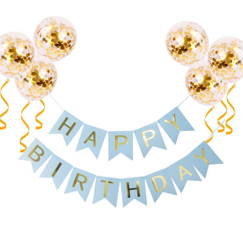 Баннер на день рождения, Украшение из воздушных шаров, Оформление сцены, Первый день рождения малыша, Счастливый воздушный шар Фон для детской вечеринки