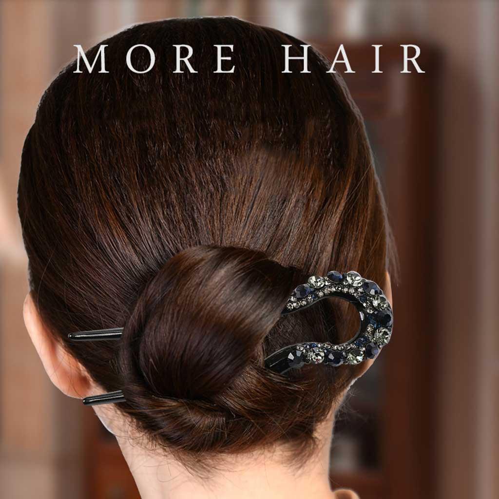 U-образная заколка для волос с кристаллами и стразами, заколка для волос с двумя зубцами, женская заколка для волос «ласточкин хвост»