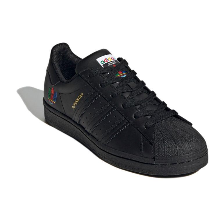 adidas Оригинальные кроссовки Superstar с низким верхом Женские кроссовки Черные FW3695