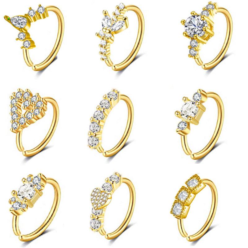 Простое носовое кольцо из вермикулита в стиле ретро