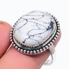 Natural Howlite Jasper Gemstone 925 Sterling Silver Jewelry Ring Size 9 E6d88