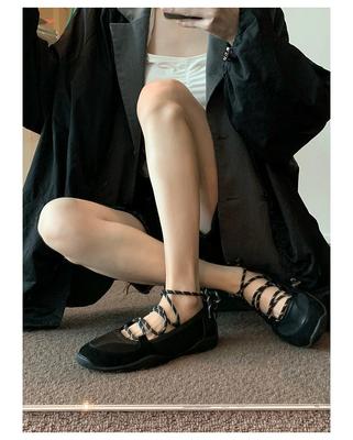 Версия из коровьей кожи~ Новые балетки женские на шнуровке повседневные универсальные туфли Мэри Джейн женские туфли на плоской подошве