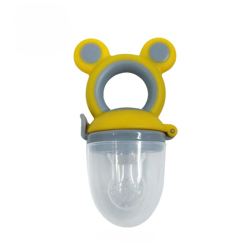 Silicone Baby Food Pacifier with Spoon Set Infant Food Vegetable Fruit Feeder Toddler Soft Spoons Kids Feeding Nipple Soother