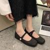 Fashion Flat Shoes Women Spring New Fashion Luxury Shoes for Women Square Toe Ballet Pink Mary Jane Casual Buckle Shoes Female