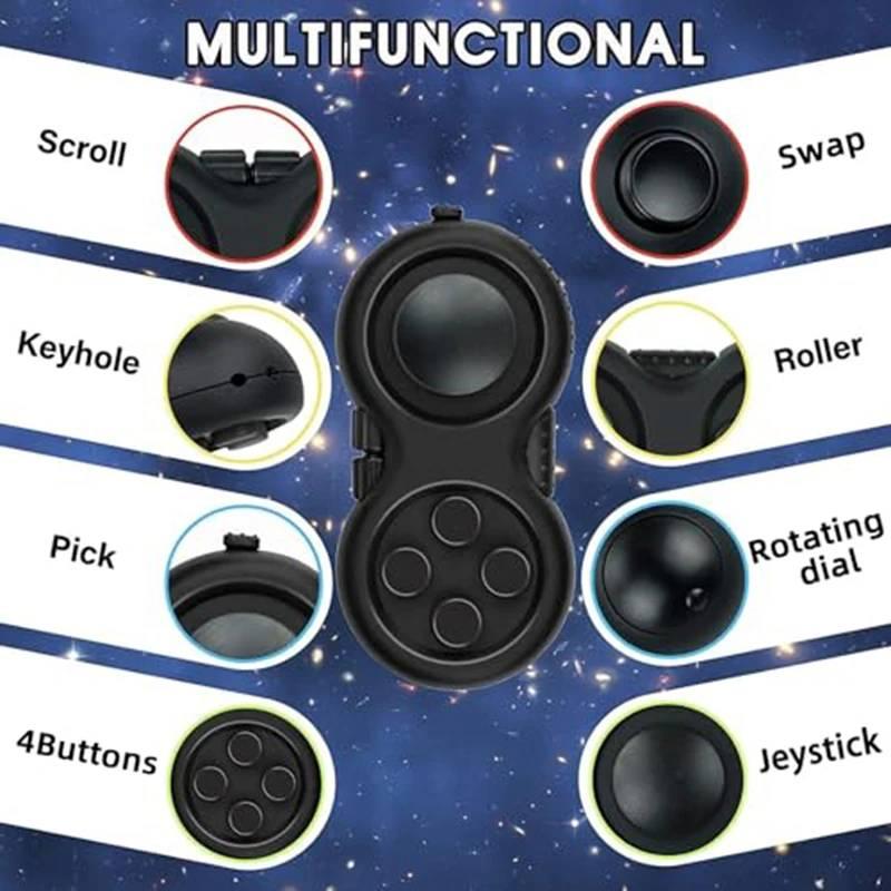 Handheld Pad Fidget Toy with Game Controller Design Relieves Stress and Anxiety for Office Workers