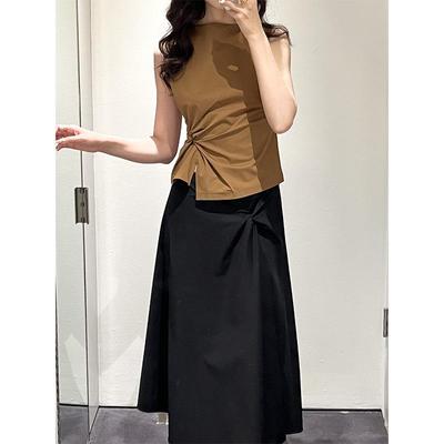 Женская повседневная миди-юбка А-силуэта с узлом - Новое весеннее поступление