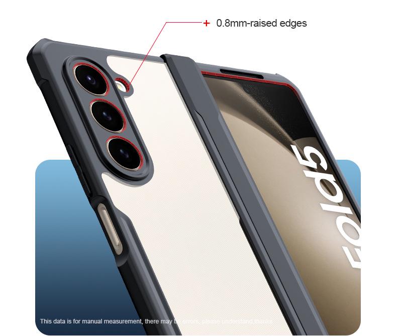 Противоударный чехол Xundi Z Fold7 для Samsung Galaxy 6 - Прозрачная стеклянная складная крышка