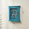 Wooden Material Key Storage Box 6 Hooks Wall Key Box Vintage Key Organizer  Indoor Use