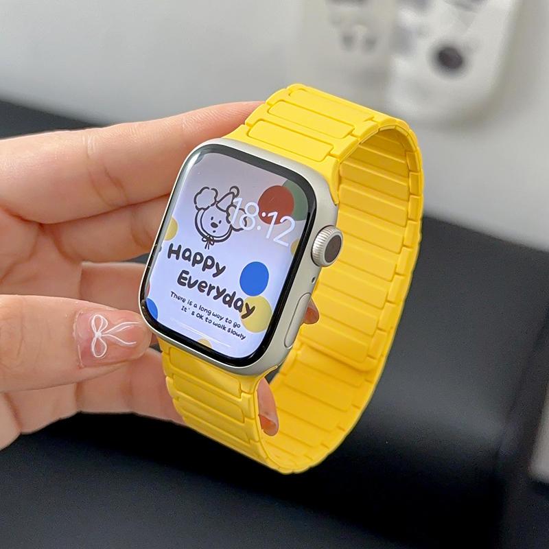 Магнитный спортивный ремешок для Apple Watch Ultra 2 49мм 46мм 45мм 44мм 42мм 38 40 41мм Силиконовый ремешок для IWatch Серии 10 9 8 7 6 5 4