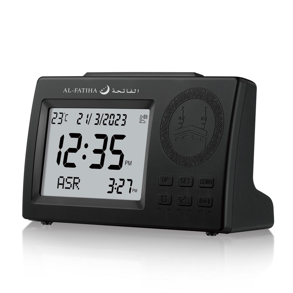 Мусульманские молитвенные часы Настольные часы для молитвы с ЖК-дисплеем Часы азан с отображением температуры Направление Киблы