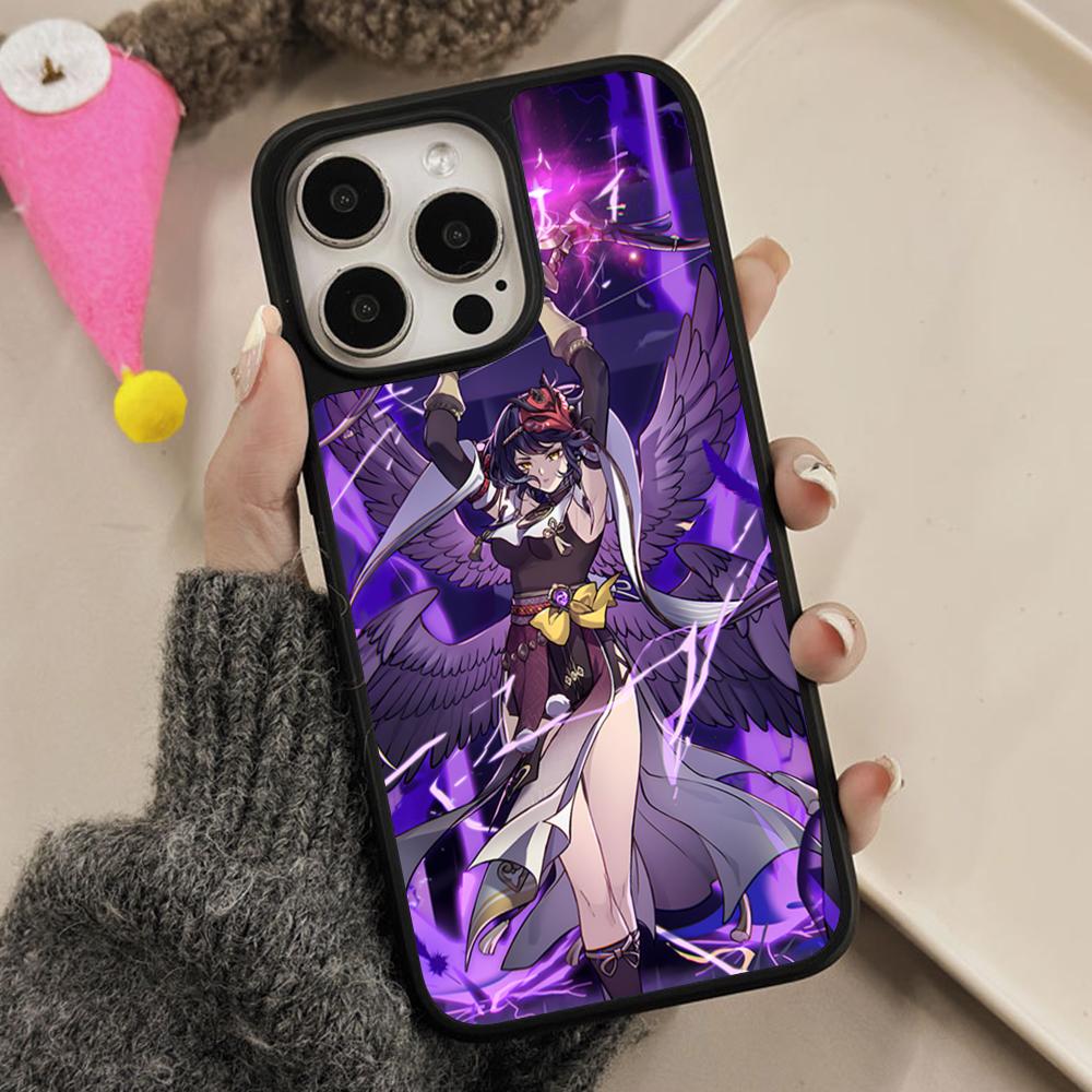 Game GI Kujou Sara Mobile Phone Case for iPhone 17 16 15 14 13 12 11 Air Pro Max Plus Matte Surface Colorful Cover Luxury Cover