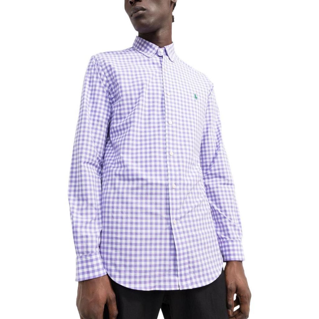 Polo Ralph Lauren SS22 Plaid Button-Up Shirt Men Shirts Purple 710867327-002