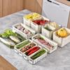 PET Refrigerator Storage Box - Thickened Plastic, Fresh-Keeping, Drainable, and Freezer-Friendly.